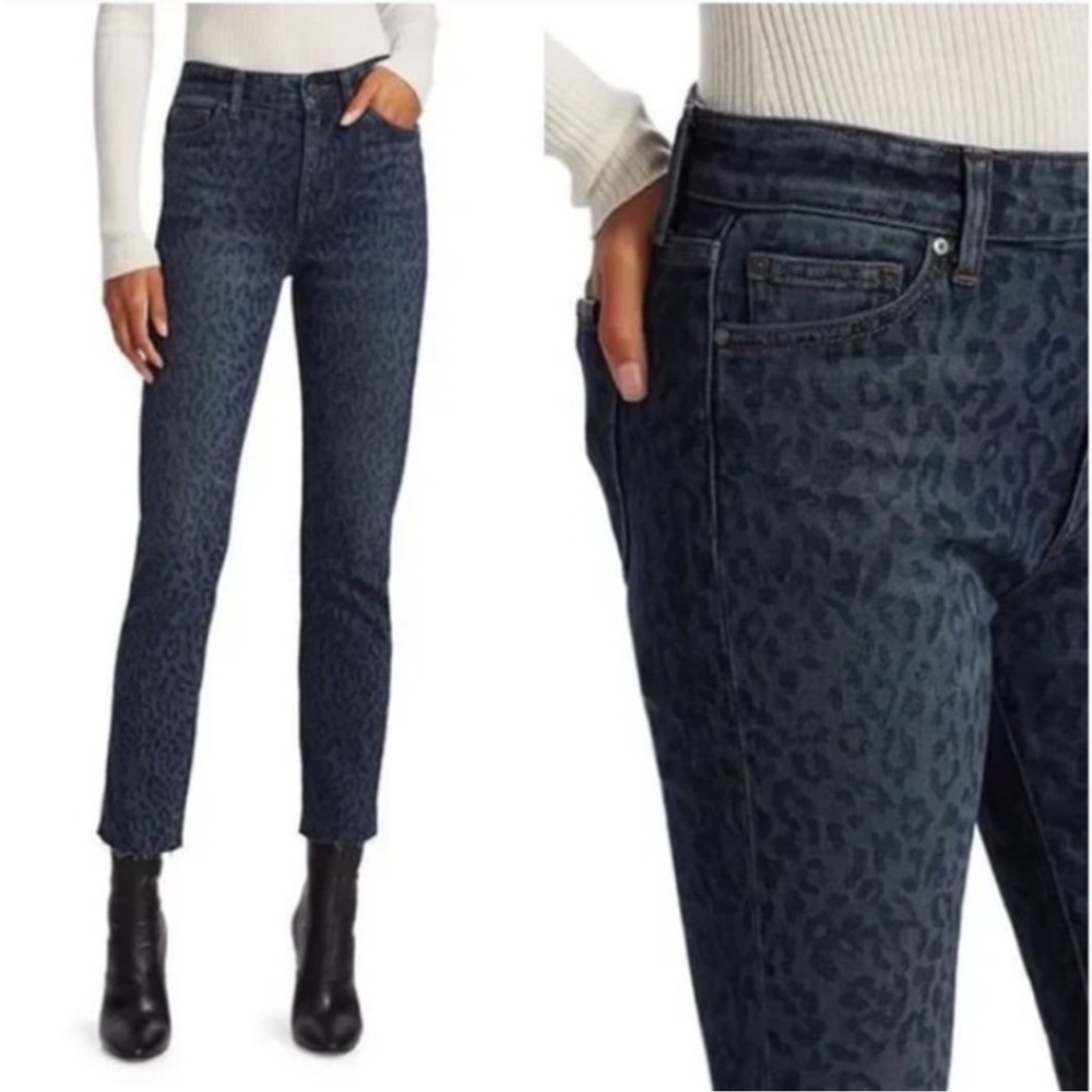 Joe’s Jeans The Milla High Rise Straight Ankle Jean Cheetah Print Womens Size 28